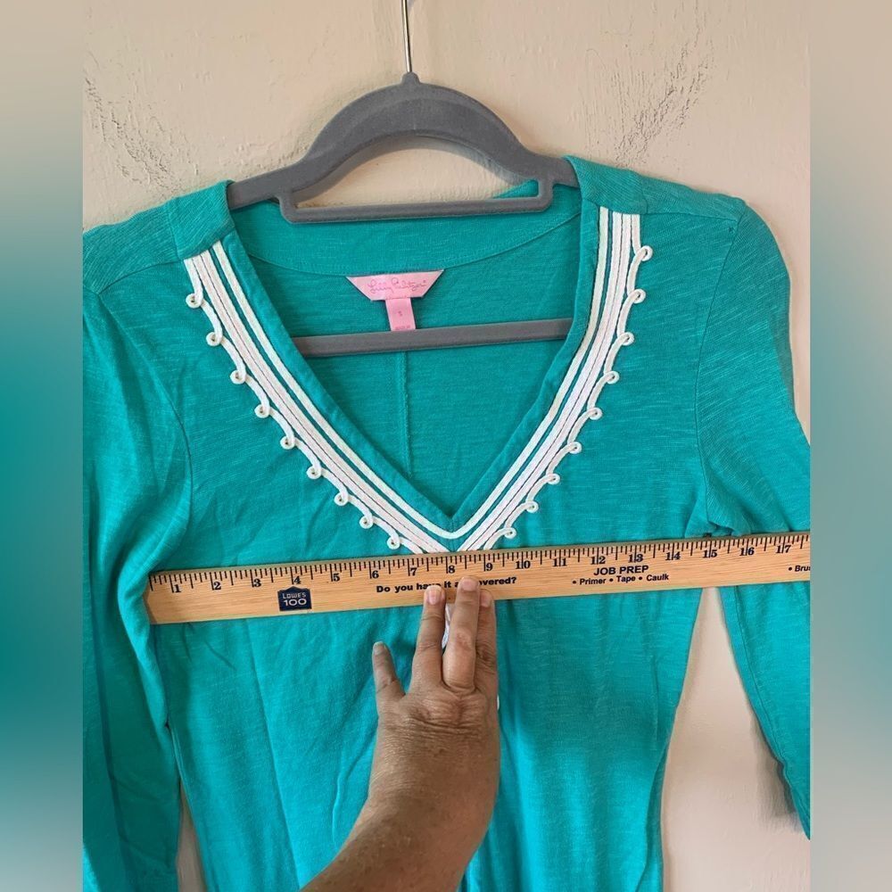 Lilly Pulitzer Breezy Turquoise Tunic Dress Size S - Picture 6 of 9